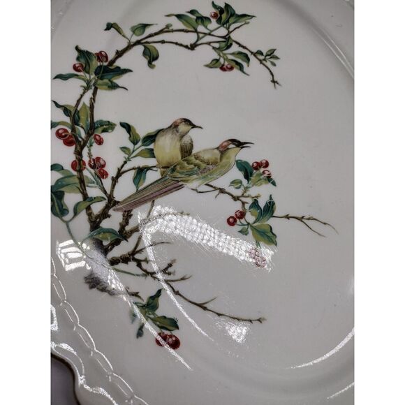 Royal Jackson Cherry Branch Oval Serving Platter 12 inches Vintage Cottagecore - Picture 4 of 4